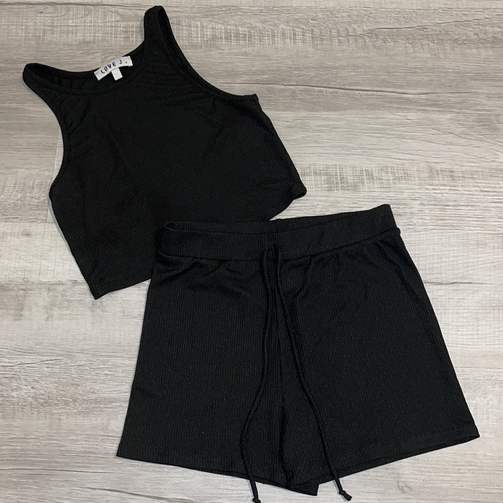Crop top and short set